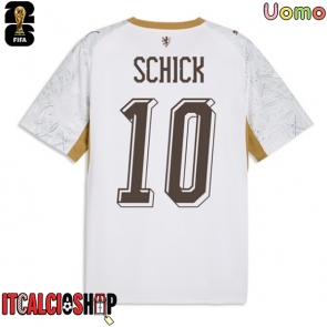 Repubblica Ceca Patrik Schick #10 Seconda Maglia Mondiali 2026 Manica Corta